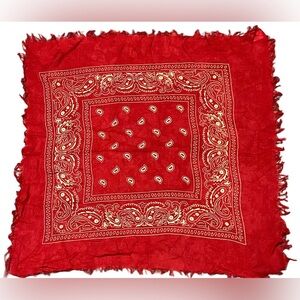 Idyllwind Red Scarf 24”x24”